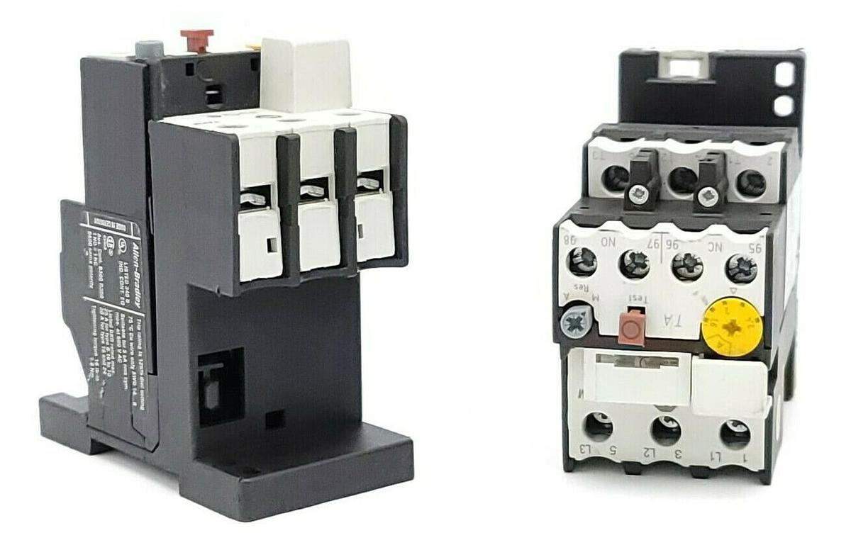 Used LOT OF 2 ALLEN BRADLEY 193-TAB24 OVERLOAD RELAYS 1.6-2.4 AMP SER. B
