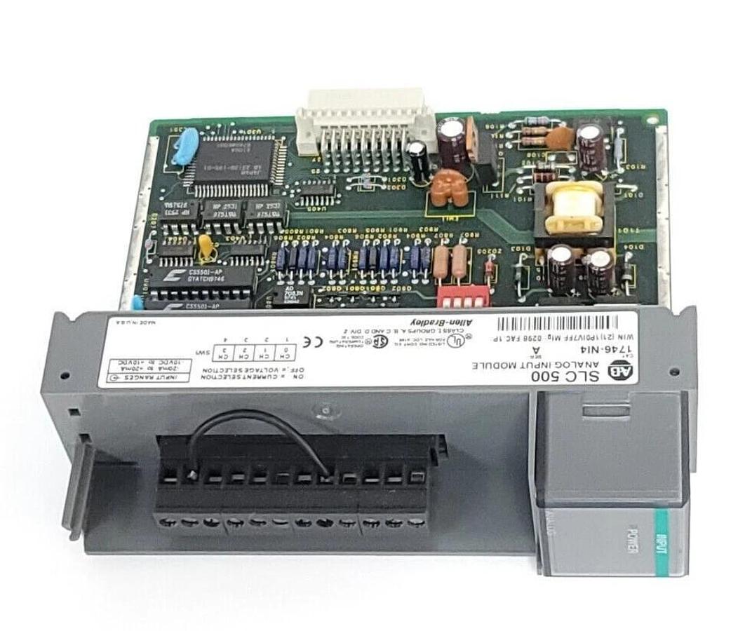 Used ALLEN BRADLEY 1746-NI4 /A SLC 500 ANALOG INPUT MODULE 1746NI4 *SEE PICS