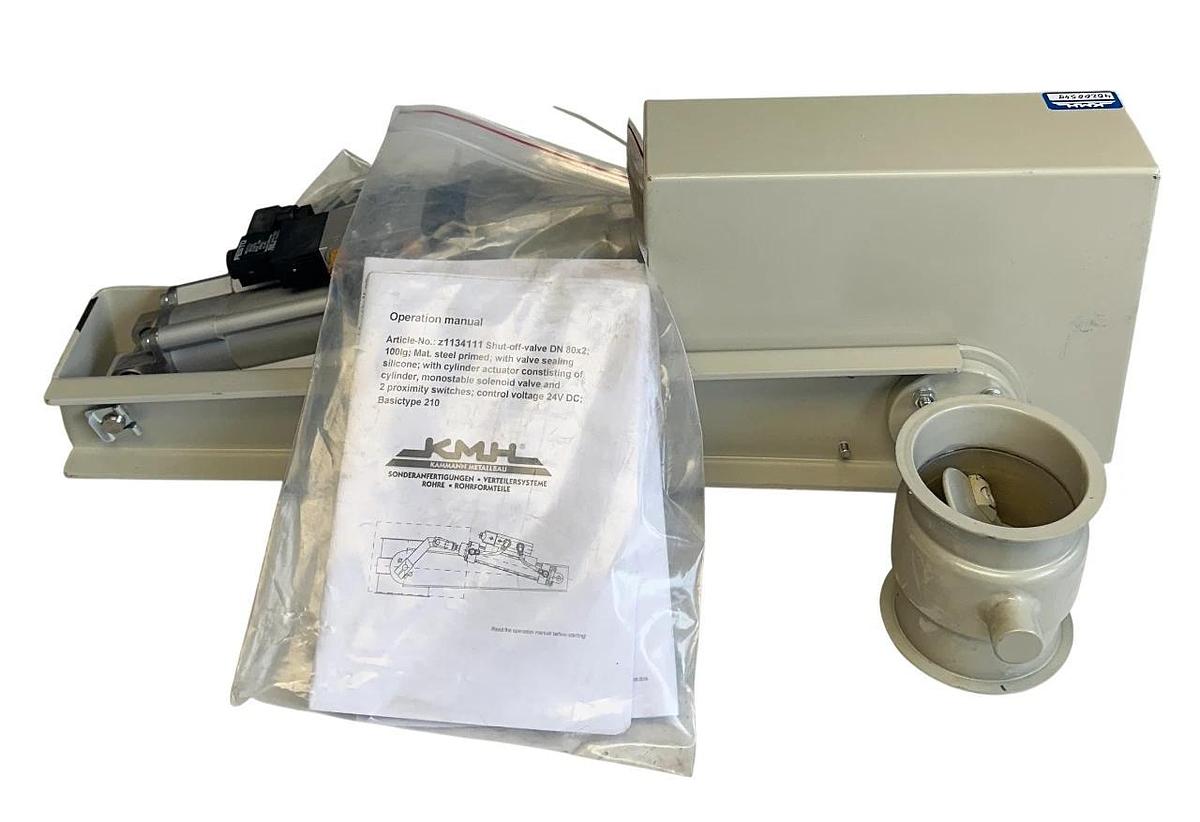 KMH KAMMANN z1134111 SHUT-OFF VALVE DN 80x2 100lg CYLINDER ACTUATOR 24VDC NSNP