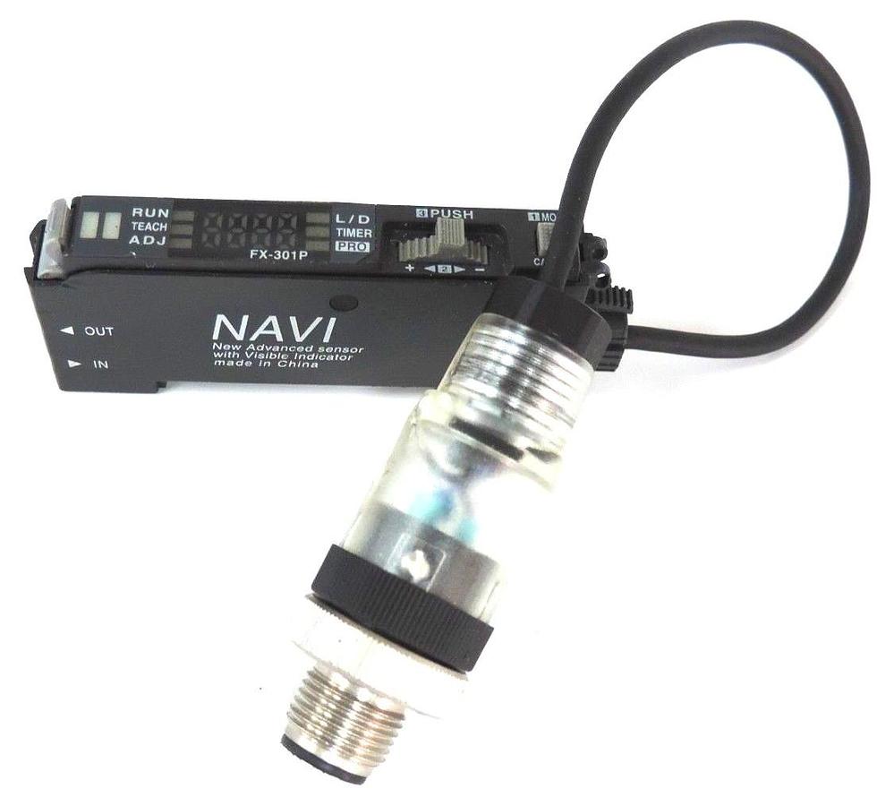 Used SUNX FX-301P-F7 NAVI ADVANCED DIGITAL FIBER OPTIC SENSOR