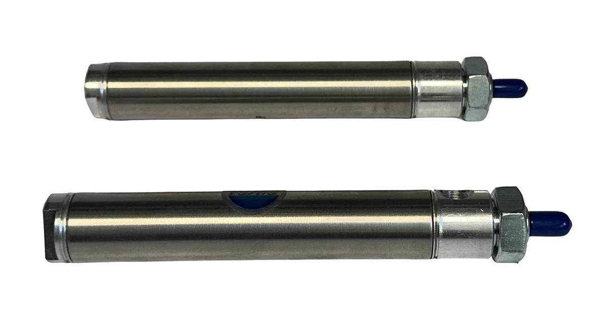 Used 2 BIMBA 063.5-D / 0635D PNEUMATIC CYLINDERS STAINLESS 7/8'' BORE 3-1/2'' S NSMP