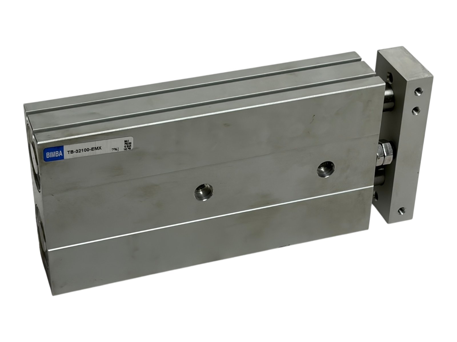 Used Bimba TB-32100-EMX Twin Bore Guided Pneumatic Air Cylinder Actuator