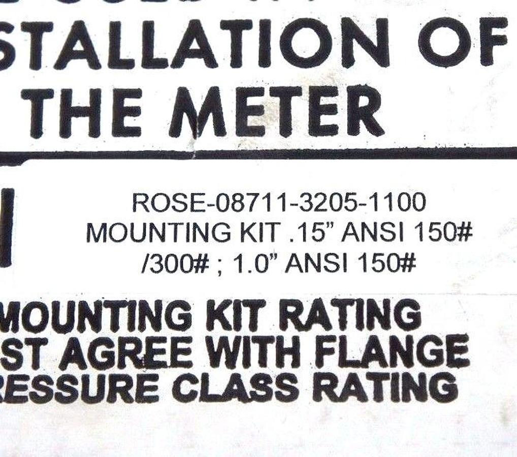 NIB ROSEMOUNT ROSE-08711-3205-1100 MOUNTING KIT .15" ANSI 150#/300# ; 1.0" ANSI