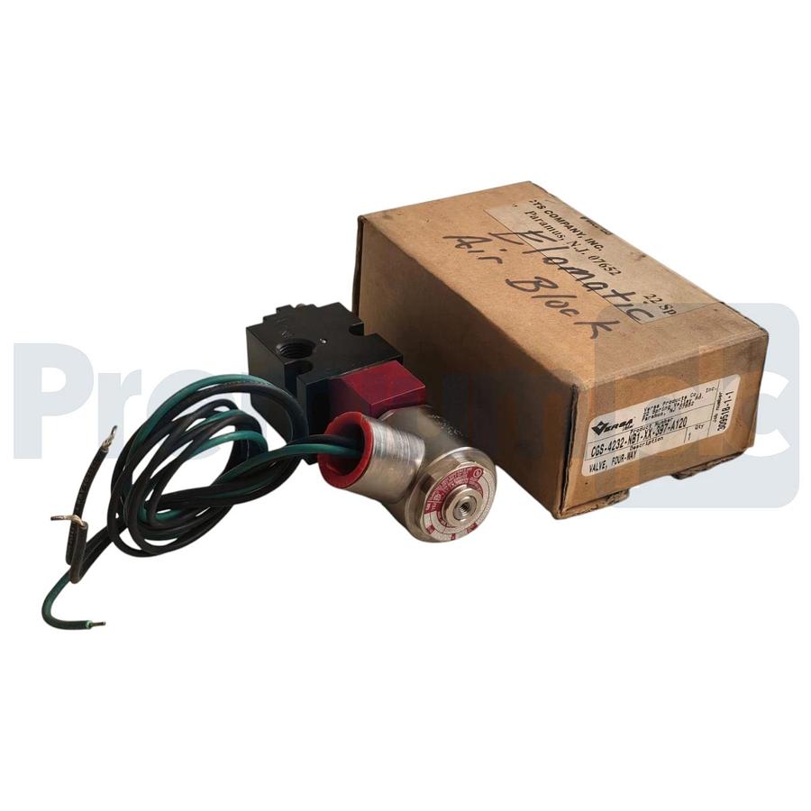 Versa Valve CGS-4232-NB1-XX-397-A120 4-Way 2-Pos Solenoid Valve 120VAC/60Hz NSMP