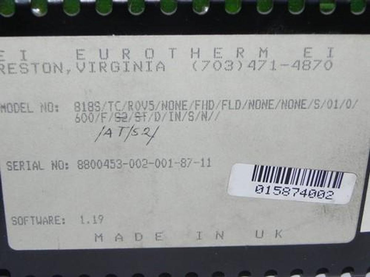 Used EUROTHERM 818S TEMPERATURE CONTROLLER DIGITAL DISPLAY