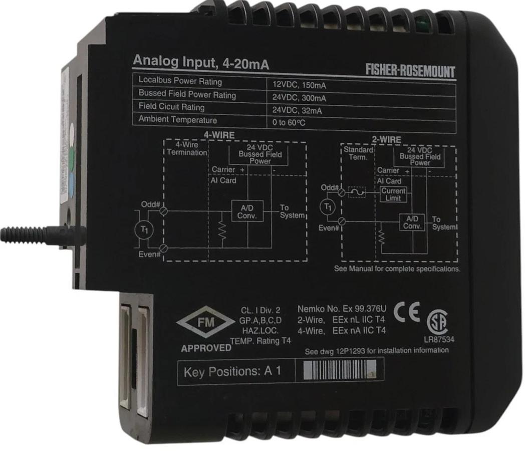Used ROSEMOUNT EMERSON DeltaV KJ3002X1-BC1 ANALOG INPUT 4-20mA 12P0681X092 REV M USPI