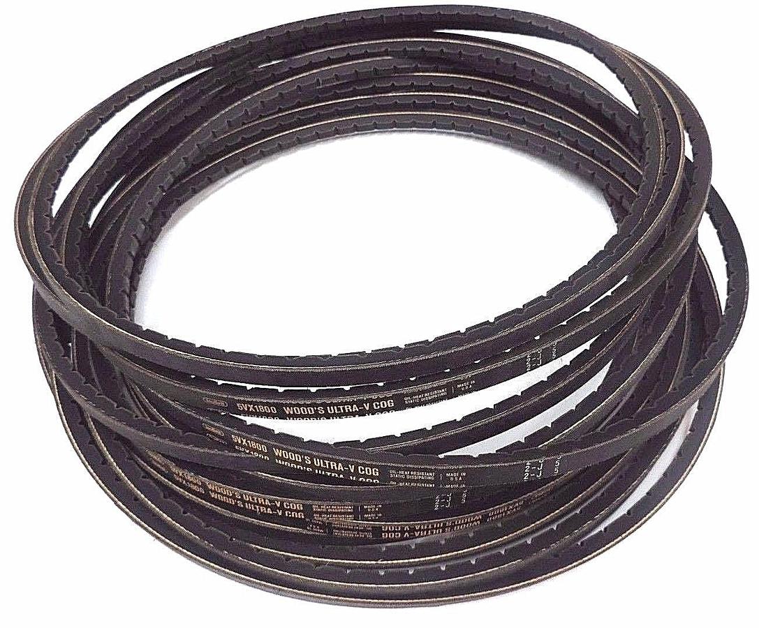 Used LOT OF 4 NEW TB WOOD'S 5VX1800 ULTRA-V COG BELTS TOP WIDTH 5/8'' LENGTH 180''