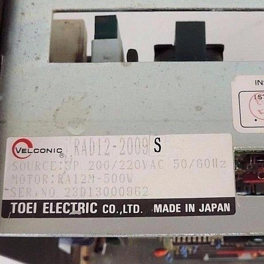 Used TOSHIBA RA DRIVER RAD12-2009S DRIVE 200/220VAC 50/60HZ MOTOR RA12M-500W