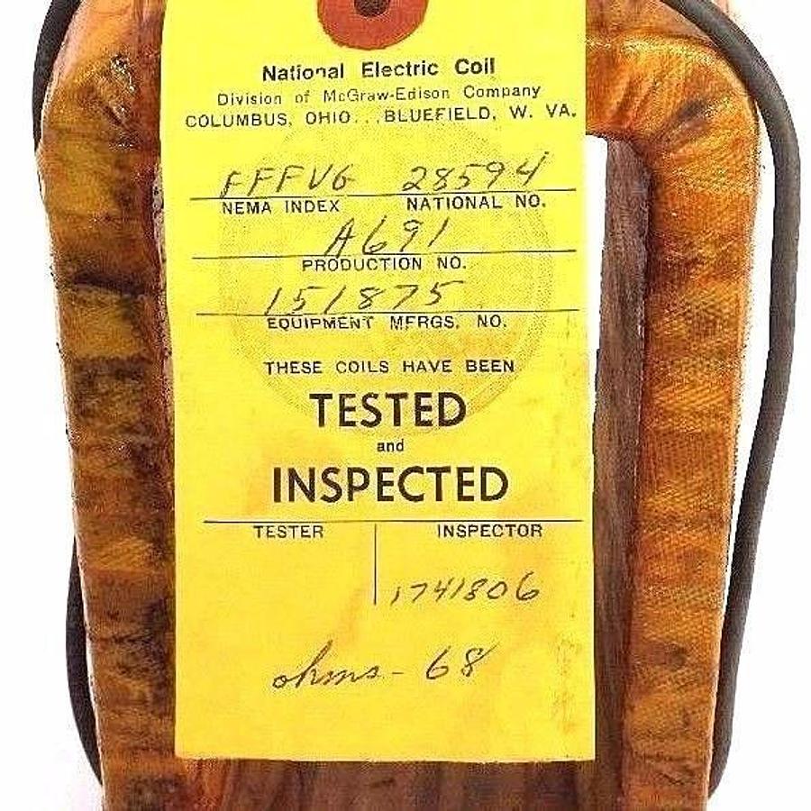 NEW NATIONAL ELECTRIC 151875 COIL 28594 WHSK 40