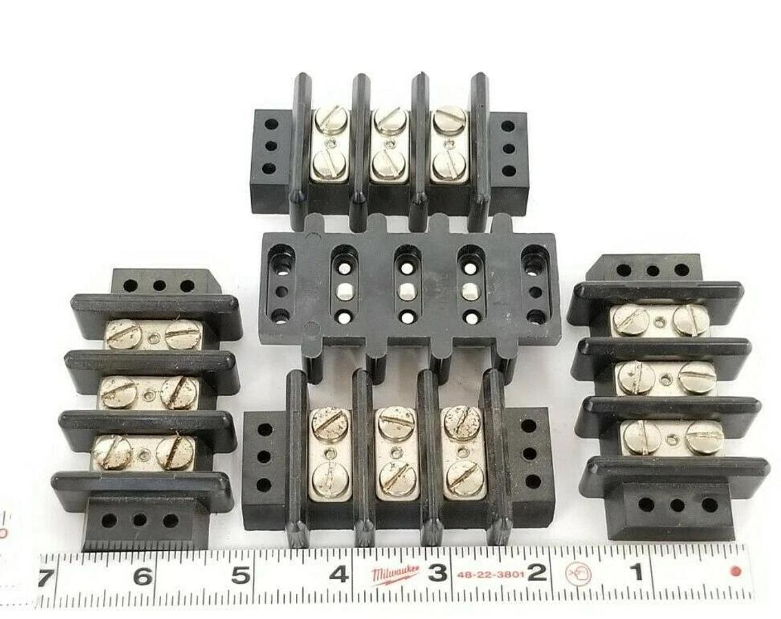 Used LOT OF 5 WALDOM / CINCH TERMINAL BLOCKS 6-TERMINAL 2-ROW
