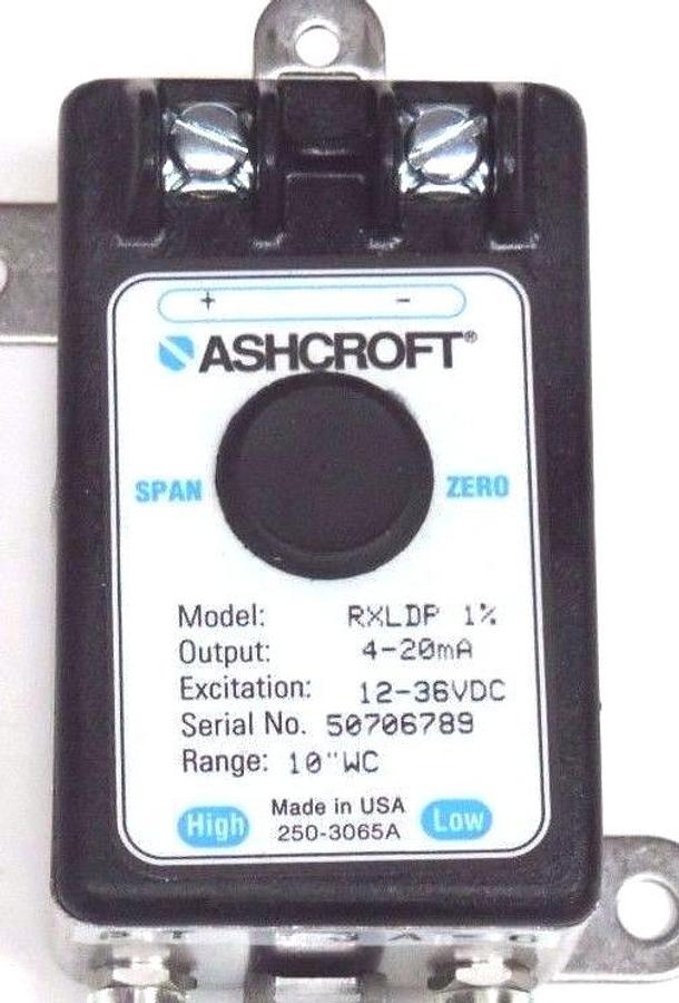 Used NIB ASHCROFT ASH-RX-D-100-B-M-MB4-42-B-10X PRESSURE TRANSMITTER RXLDP, 4/20MA