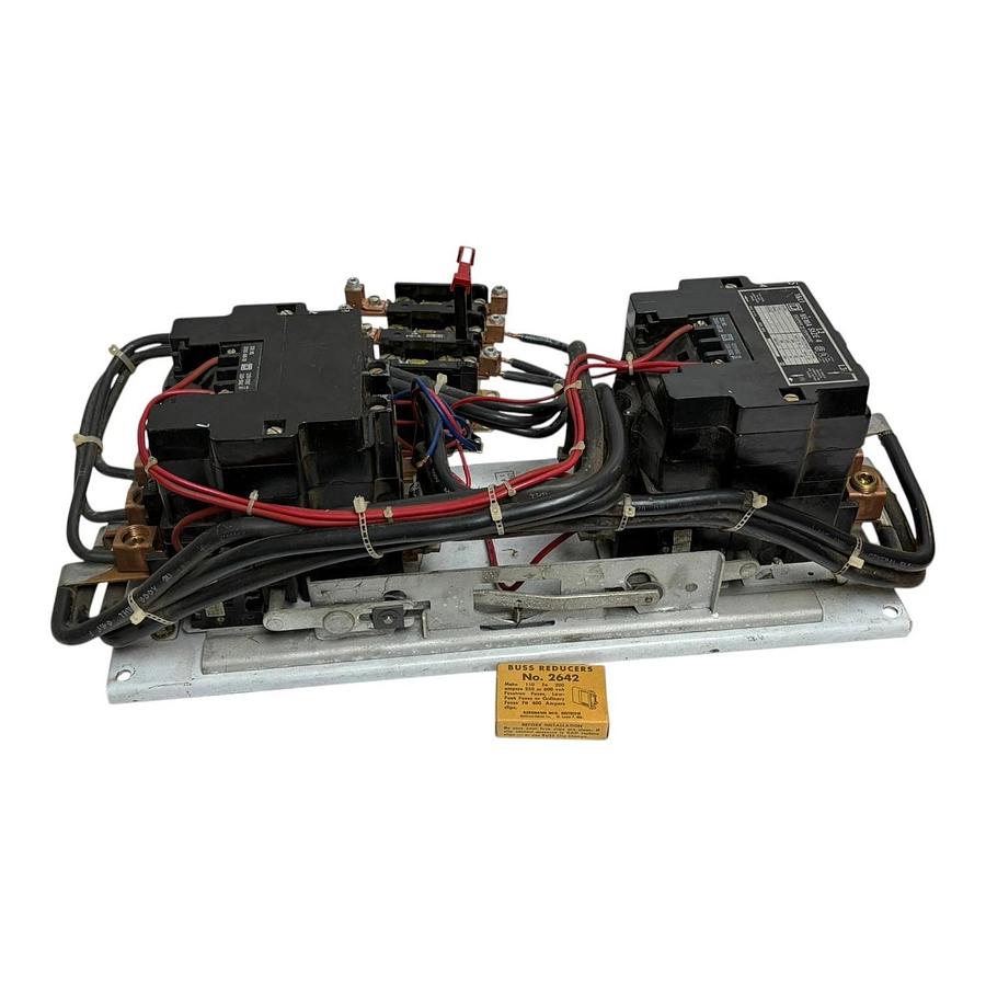 Used Square D 8702SFO1V02S NEMA Size 4 Reversing Contactor Assy. 110/120V Coil USPI
