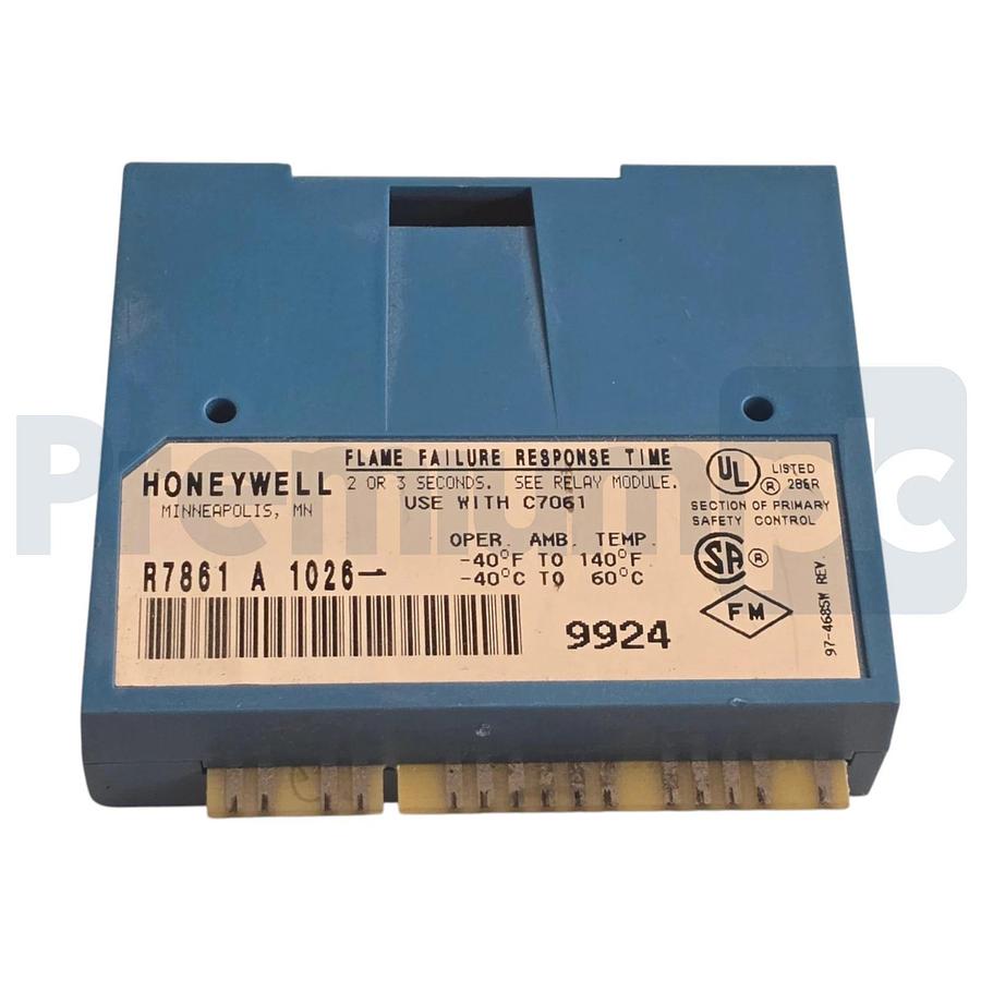 Used Honeywell RM7890B1014 Burner Controller w/ R7861A1026 UV Flame Amplifier USPI