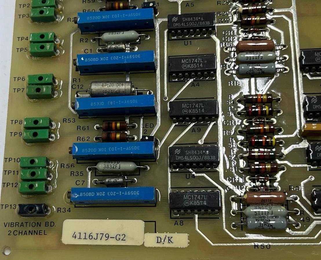 GE 4116J79-G2 Vibration Monitoring Board | 2-Channel | 4116J29-4 No. 3-12