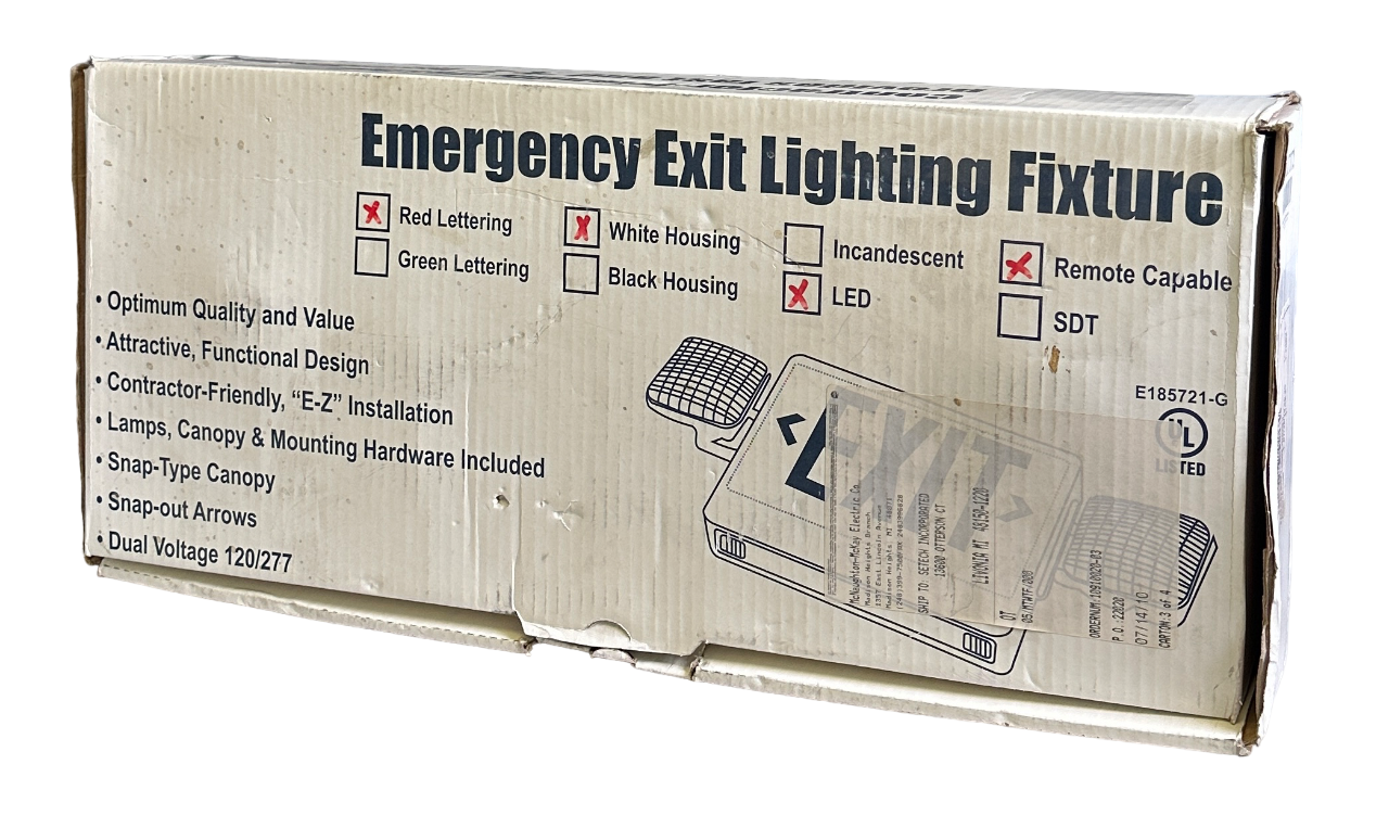 Used NEW EMERGENCY EXIT LIGHTING FIXTURE TXFCXTEU2RW2RC LED REMOTE CAPABLE EXIT SIGN