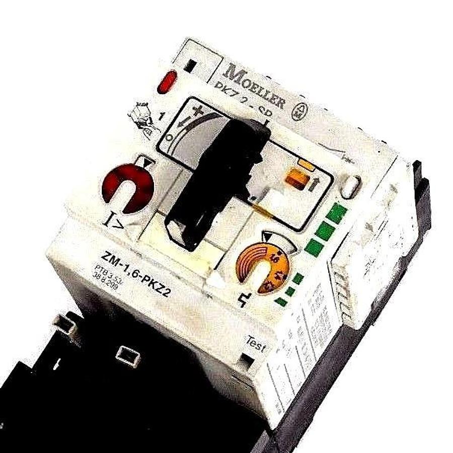 Used MOELLER PKZ2-SP BASE W/ ZM-S-SP MOTOR PROTECTOR S-SP-PKZ2 CONTROL