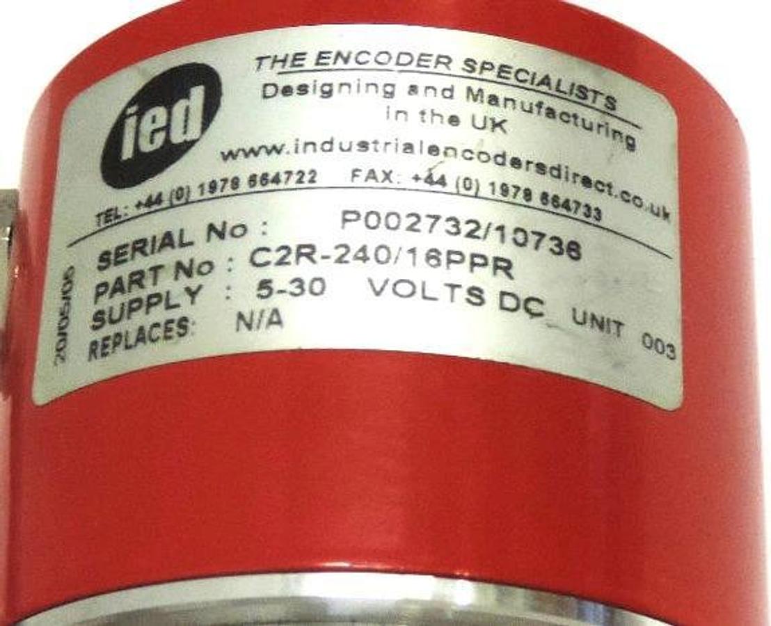 Used ACCU-CODER 715-1-0016-1-N-S-S-4-D-S-Y ENCODER W/IED ENCODER C2R-240/16PPR