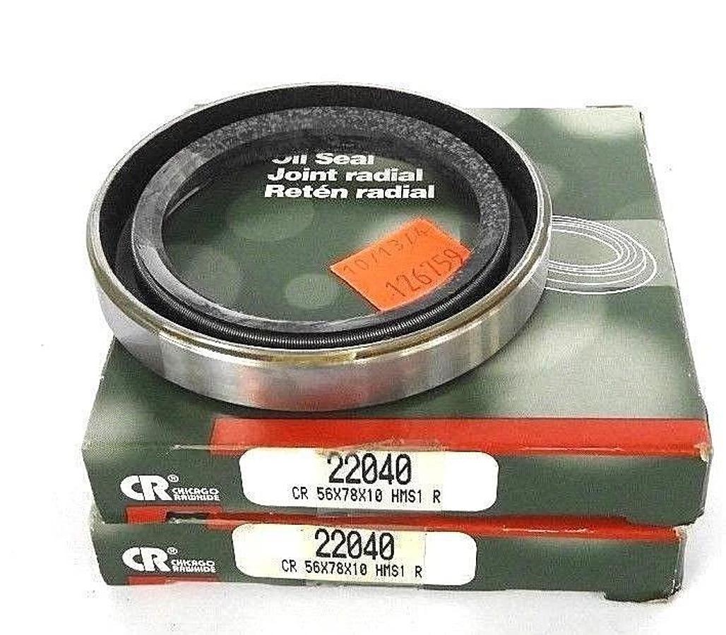 Used LOT OF 2 NIB CHICAGOR RAWHIDE 22040 OIL SEALS 56X78X10 HMS1 R