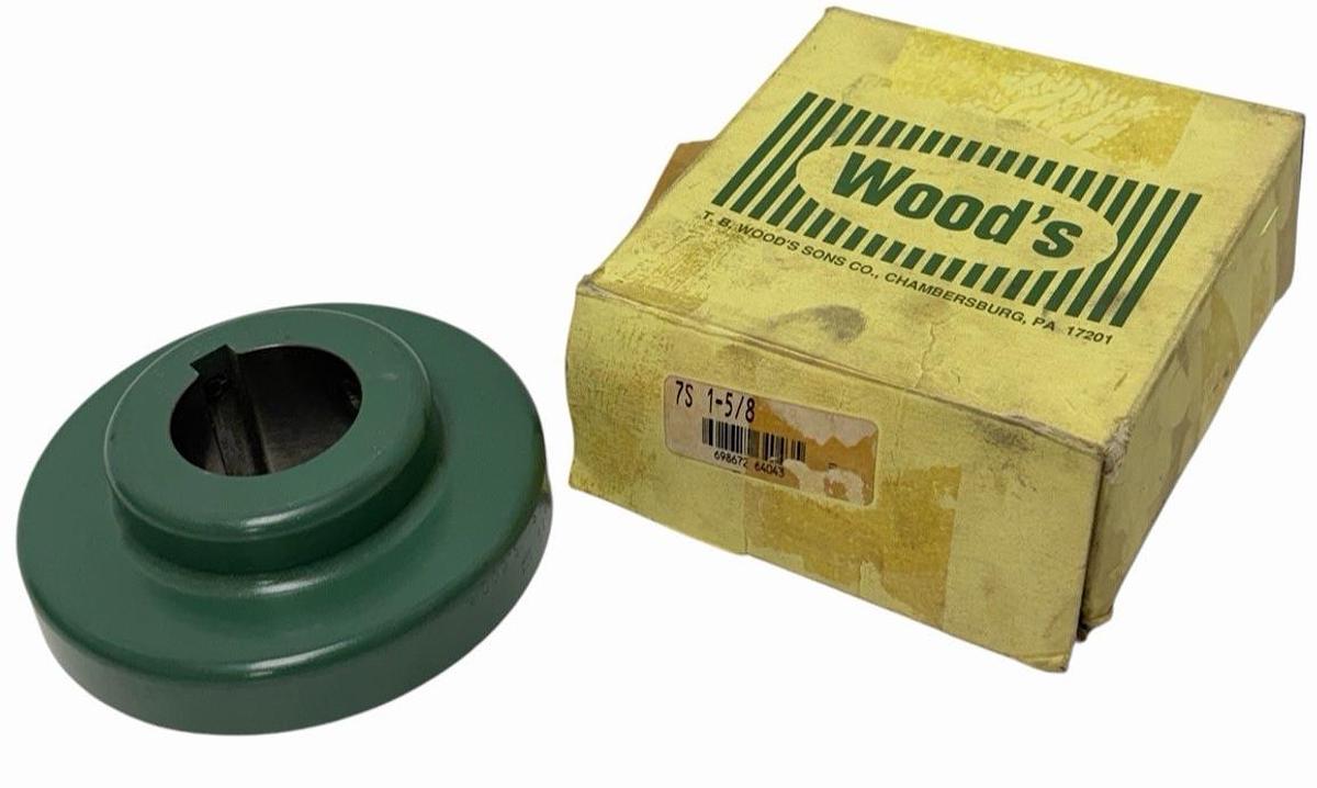 Used NIB TB WOOD'S 7S 1-5/8 CAST IRON 7 FLEXIBLE COUPLING FLANGE 4-5/8'' OD 7S158