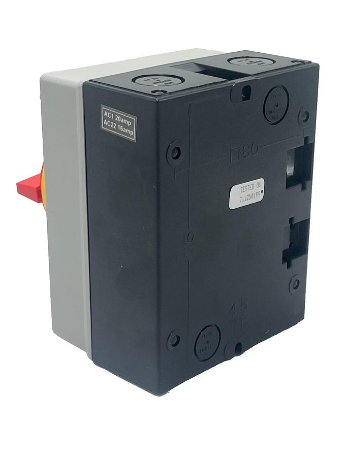 Used RS PRO 466-249 ROTARY ISOLATOR DISCONNECT SWITCH 20A 4 Pole IP65 466249 NSMP