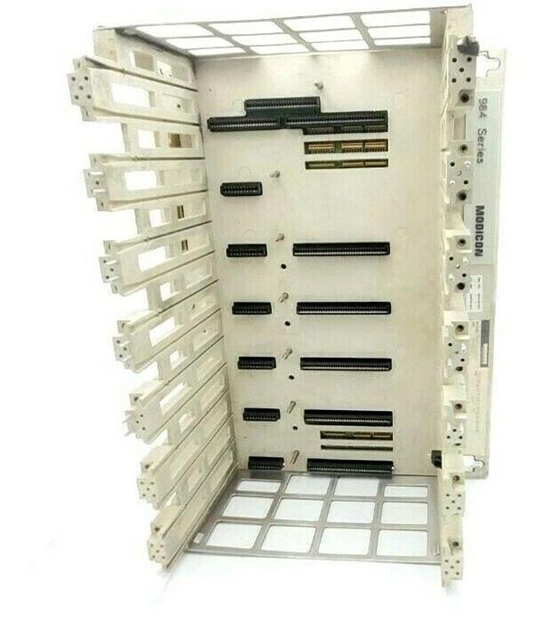 Used MODICON AS-9534-002 984 SERIES 7-SLOT CHASSIS RACK AS-H819-209
