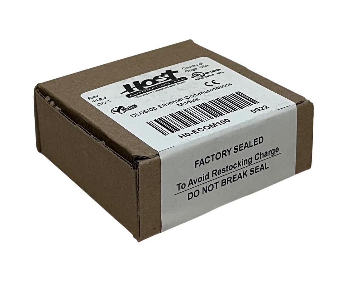 Used HOST AUTOMATION H0-ECOM100 / DL05/06 Ethernet COMMUNICATIONS MODULE 11AJ NSFS