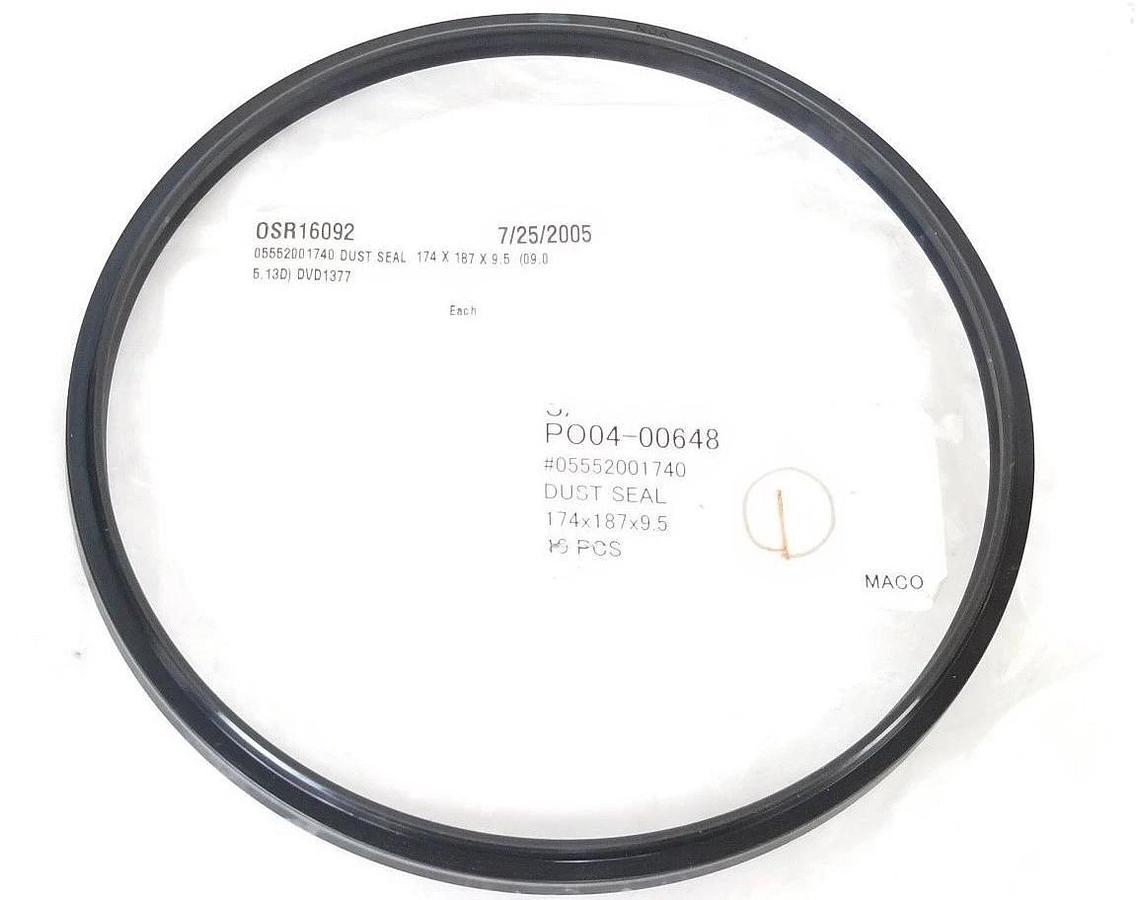 NEW MACO 0552001740 DUST SEAL PO04-00648, 174 X 187 X 9.5