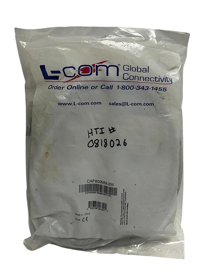 Used L-COM CAF900MM-2M / CAF900MM2M SCSI-3 CABLE HPDB68 MALE/MALE 2M NSFS