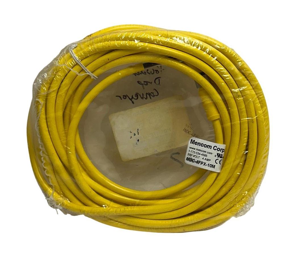 Used 2 MENCOM MDC-4FPX-10M / MDC4FPX10M MDC CORDSETS 4-POLE FEMALE STRAIGHT 10M NSFS