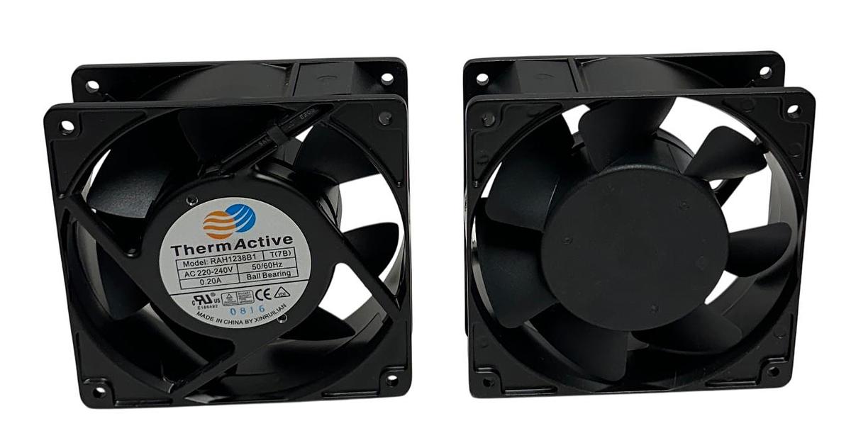 Used 2 ThermActive RAH1238B1 AC AXIAL FANS 220-240VAC 50/60Hz BALL BEARING 0.20A NSNP