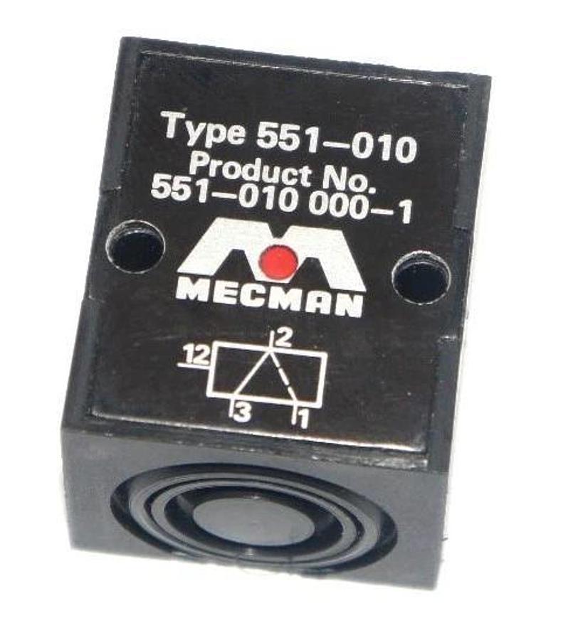 Used MECMAN TYPE 551-010 VALVE PRODUCT NO. 551-010 000-1, 5510100001