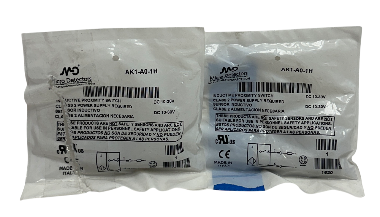 2 AUTOMATIONDIRECT MICRO DETECTORS AK1-A0-1H / AK1A01H PROXIMITY SWITCHES NSMP