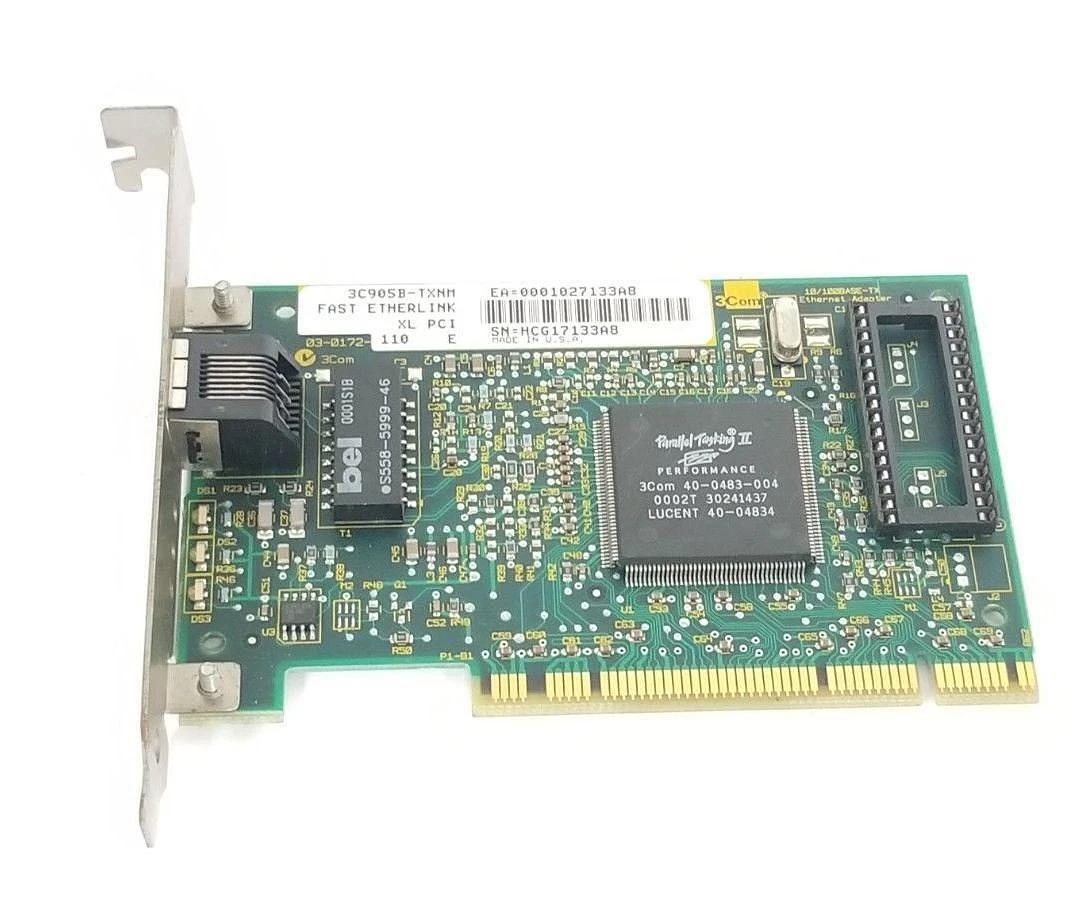 Used 3COM 3C905B-TXNM FAST ETHERLINK ADAPTER 3C905BTXNM, 02-0172-004 REV. A