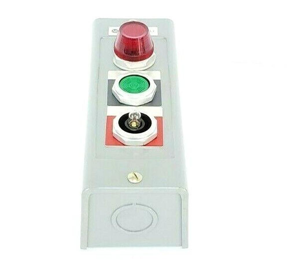 Used NEW ALLEN BRADLEY 800H-2HAR PUSHBUTTON STATION ASSEMBLY SER. M
