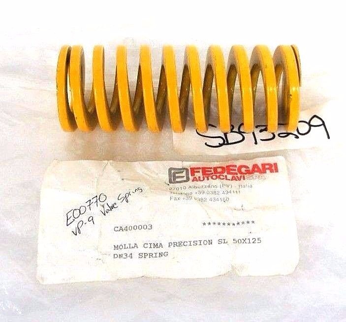Used NEW FEDEGARI CA400003 MOLLA CIMA PRECISION SL 50X125 DD34 VALVE SPRING VP-9