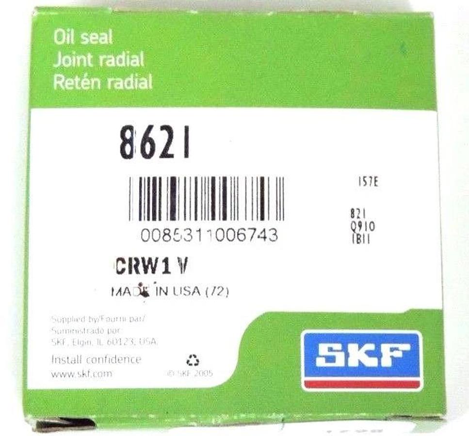 NIB SKF 8621 SINGLE LIP OIL SEAL CRW1V