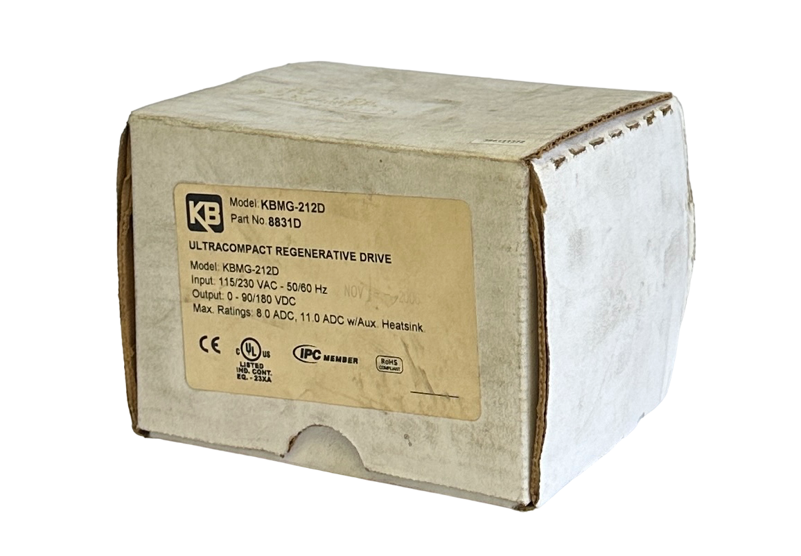 Used NEW KB ELECTRONICS KBMG-212D / 8831D ULTRACOMPACT REGENERATIVE DRIVE 115/230VAC