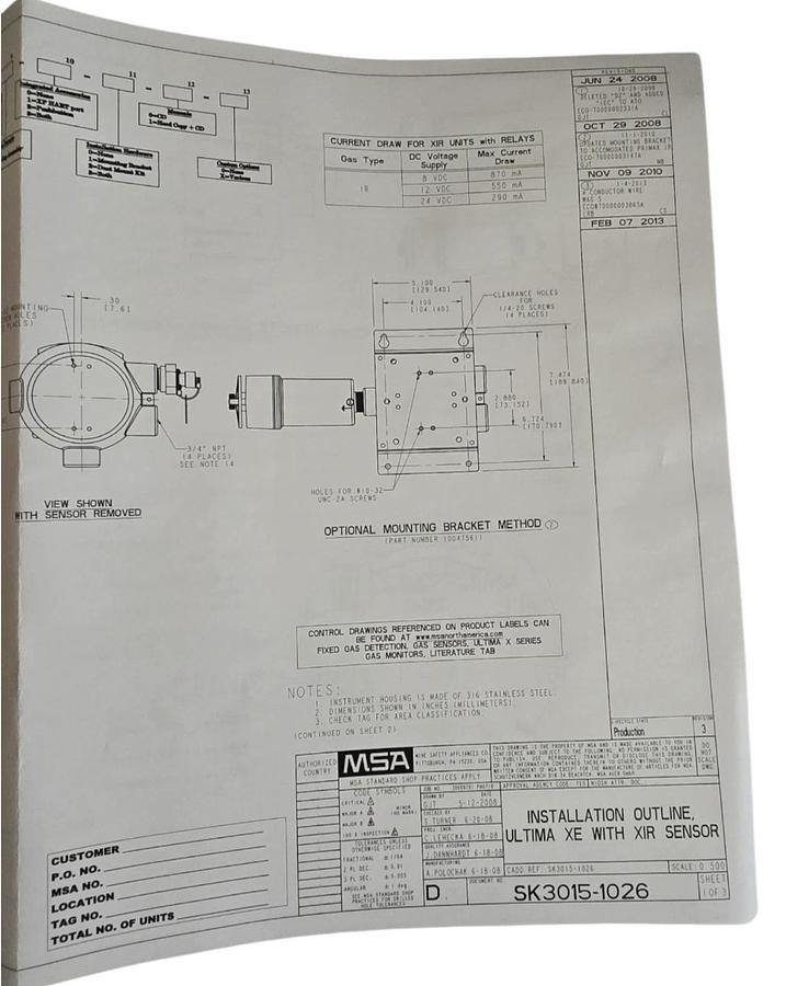 MSA A-ULTIMAX-XP-E-39-U-3-S-2-H-2-1-2-1-1-0 ULTIMA XE w/ A-ULTX-SENS-39-2-0 NSMP