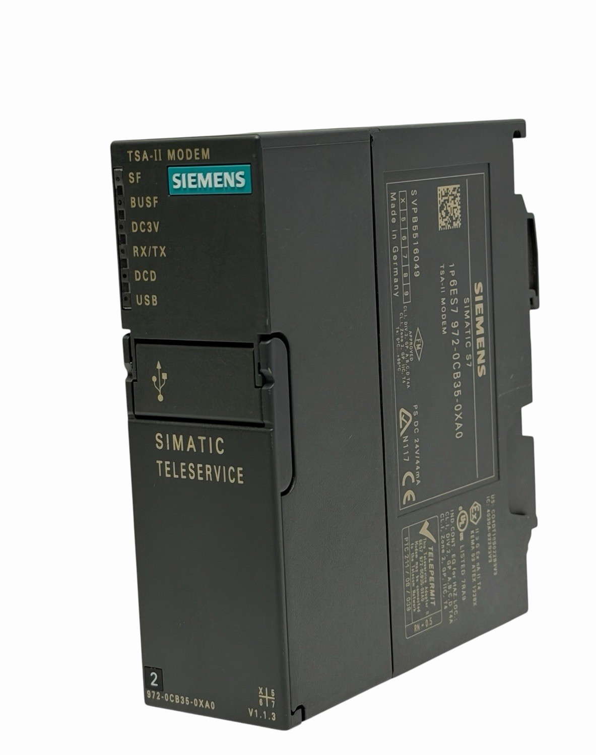 Used SIEMENS 6ES7972-0CB35-0XA0 SIMATIC S7 TSA-II MODEM 6ES79720CB350XA0
