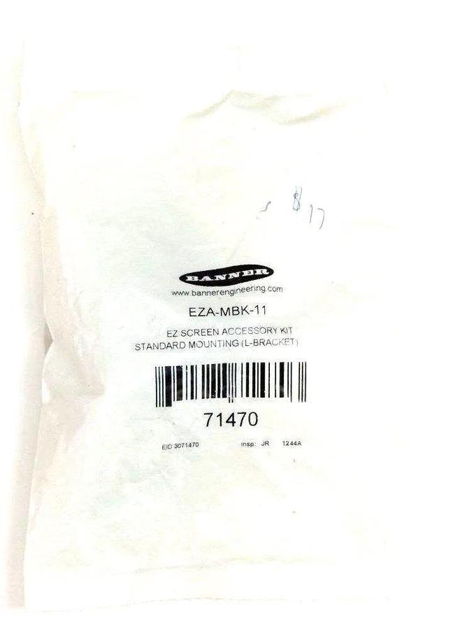 Used NIB BANNER EZA-MBK-11 STANDARD MOUNTING L BRACKET 71470, EZAMBK11