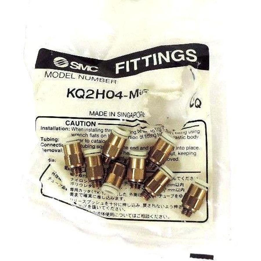 Used LOT OF 8 NEW SMC KQ2H04-M5 BRASS FITTINGS MALE KQ2H04M5