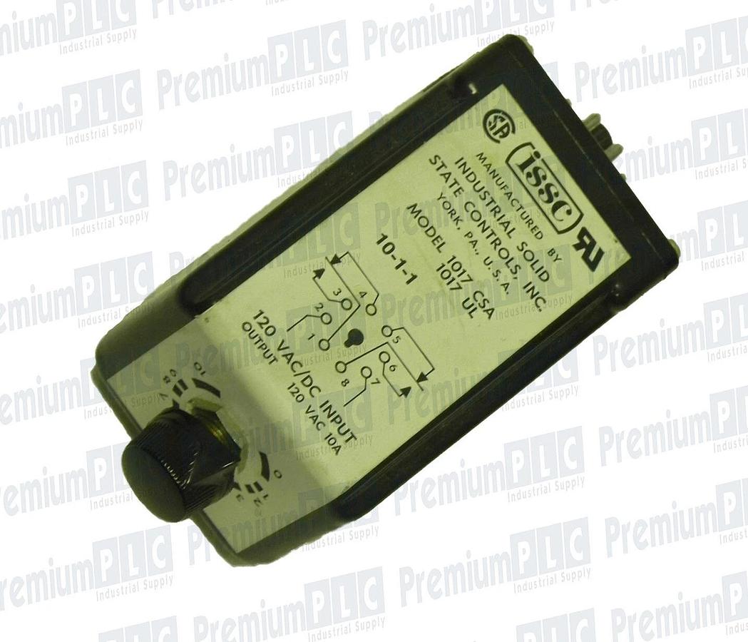 Used ISSC SOLID STATE TIMER 1017 CSA UL 10-1-1 120VAC/DC INPUT 10A 1017UL/CSA-10-1-1