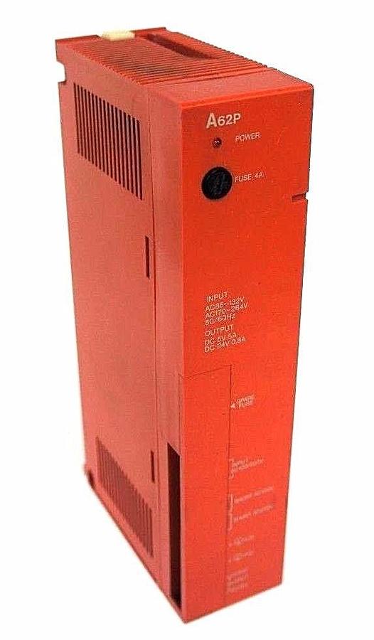 Used MITSUBISHI MELSEC A62P PROGRAMMABLE CONTROLLER POWER SUPPLY A62-P, 9701H