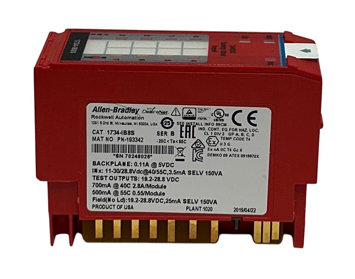 Used ALLEN BRADLEY 1734-IB8S /B POINT I/O 8-CHNL SAFETY SINKING INPUT MODULE USNP