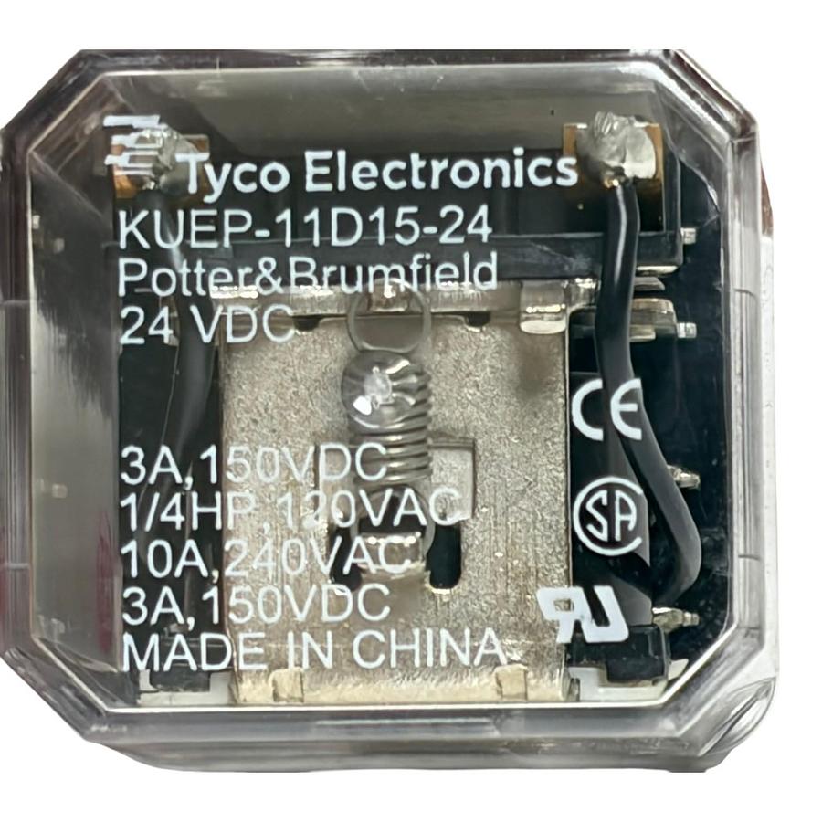 Used Lot of 6 Tyco KUEP-11D15-24 Potter & Brumfield 24 VDC Relay 10A 240VAC Form C