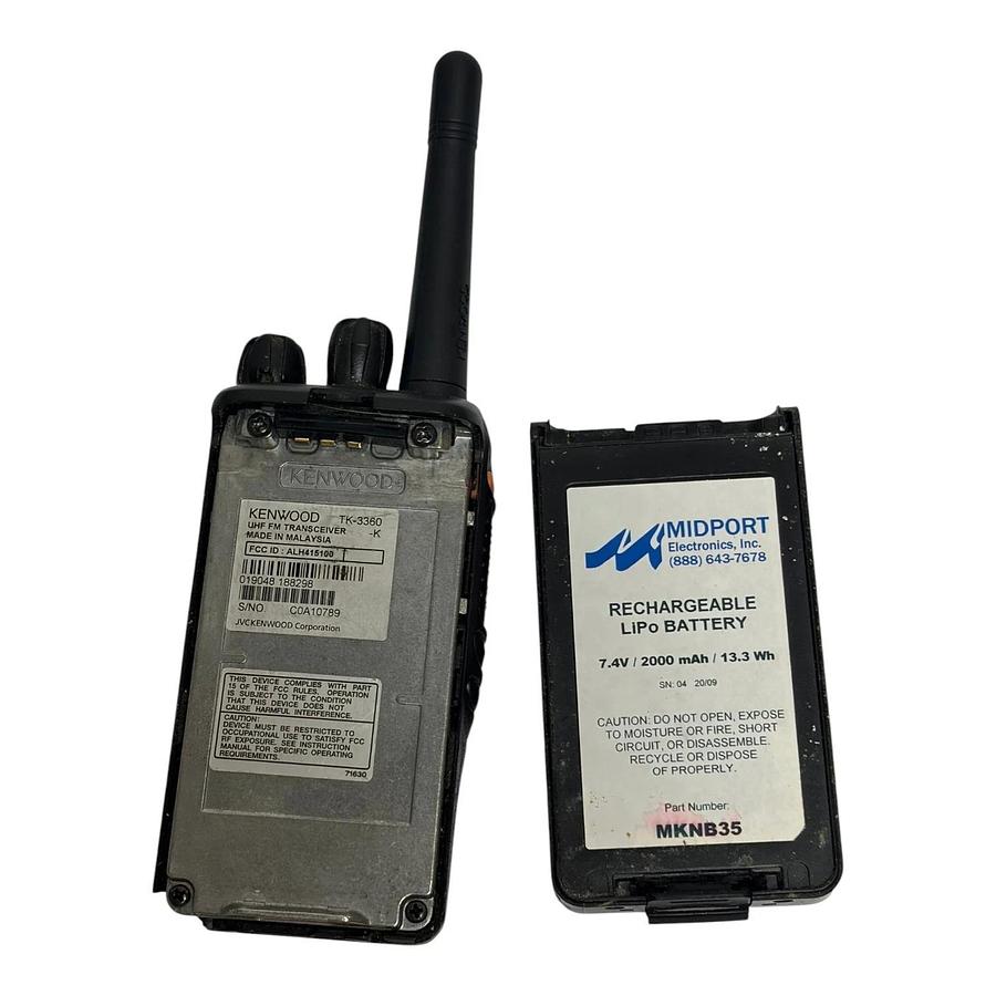 Used Kenwood TK-3360-K UHF Radios Chipped Housing Functional - Lot of 5