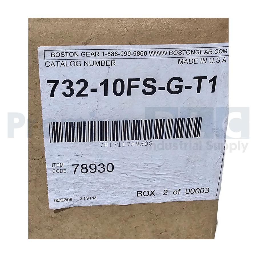 Used NEW BOSTON GEAR 732-10FS-G-T1 / FG0190-0077 GEARBOX SPEED REDUCER 10:1 78930