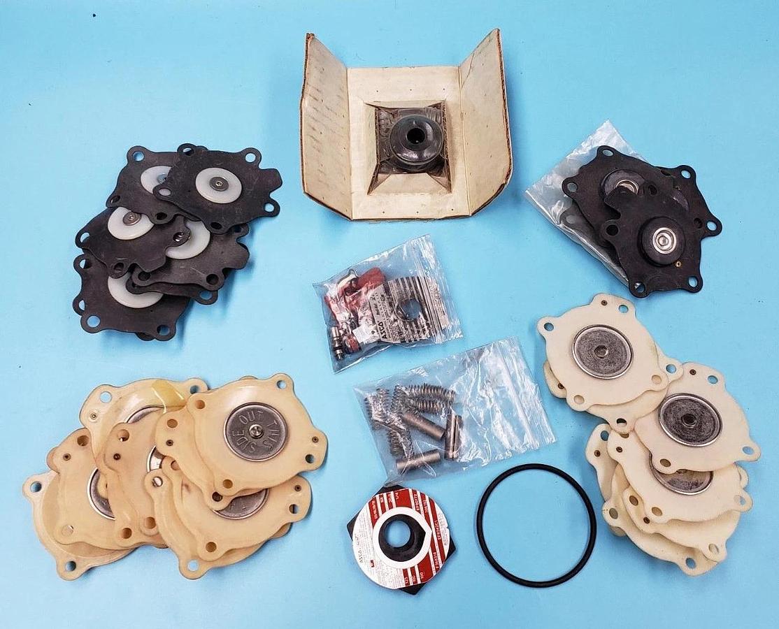 Used LOT OF ASSORTED ASCO RED HAT SOLENOID VALVE REBUILD KIT HARDWARE