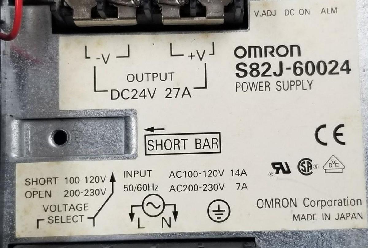 Used OMRON S82J-60024 POWER SUPPLY 7/14AMP 100-230VAC S82J60024 (FOR PARTS)