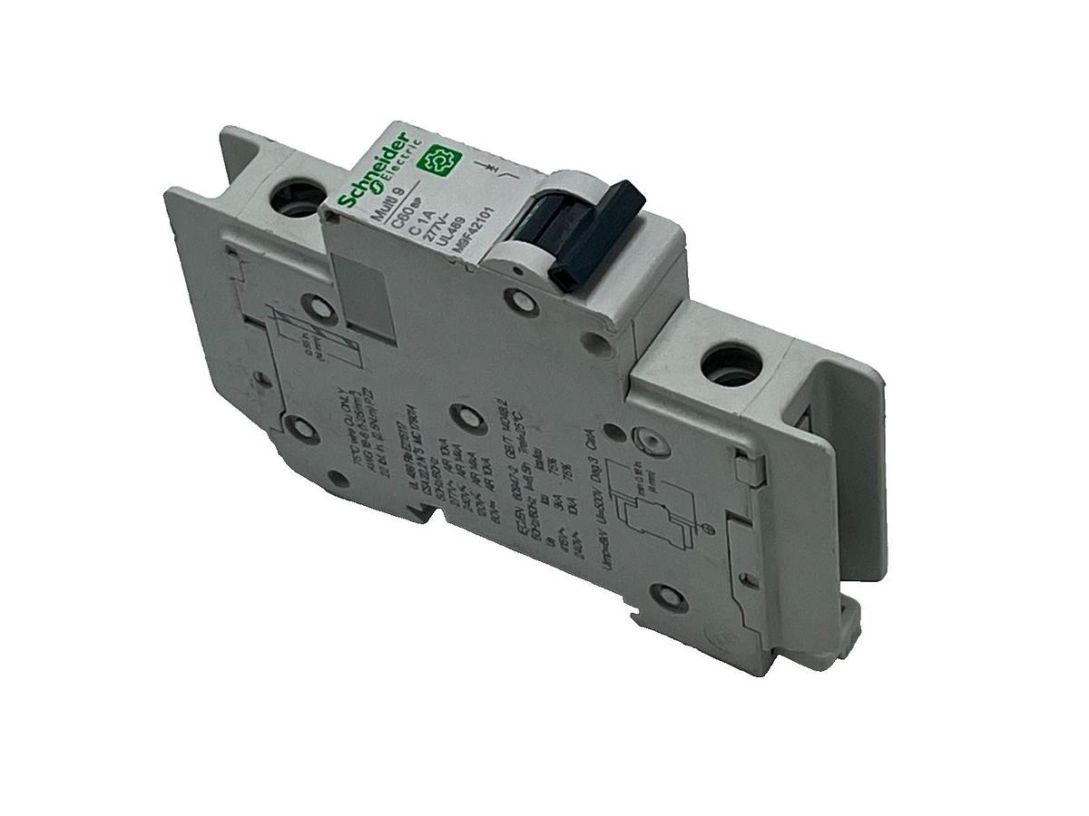 Used Schneider M9F42101 Multi9 C60BP Miniature Circuit Breaker 1P 1A C-Curve DIN